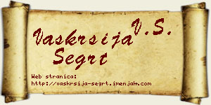 Vaskrsija Šegrt vizit kartica